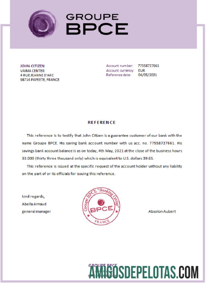 Referência do Grupo França BPCE modelo